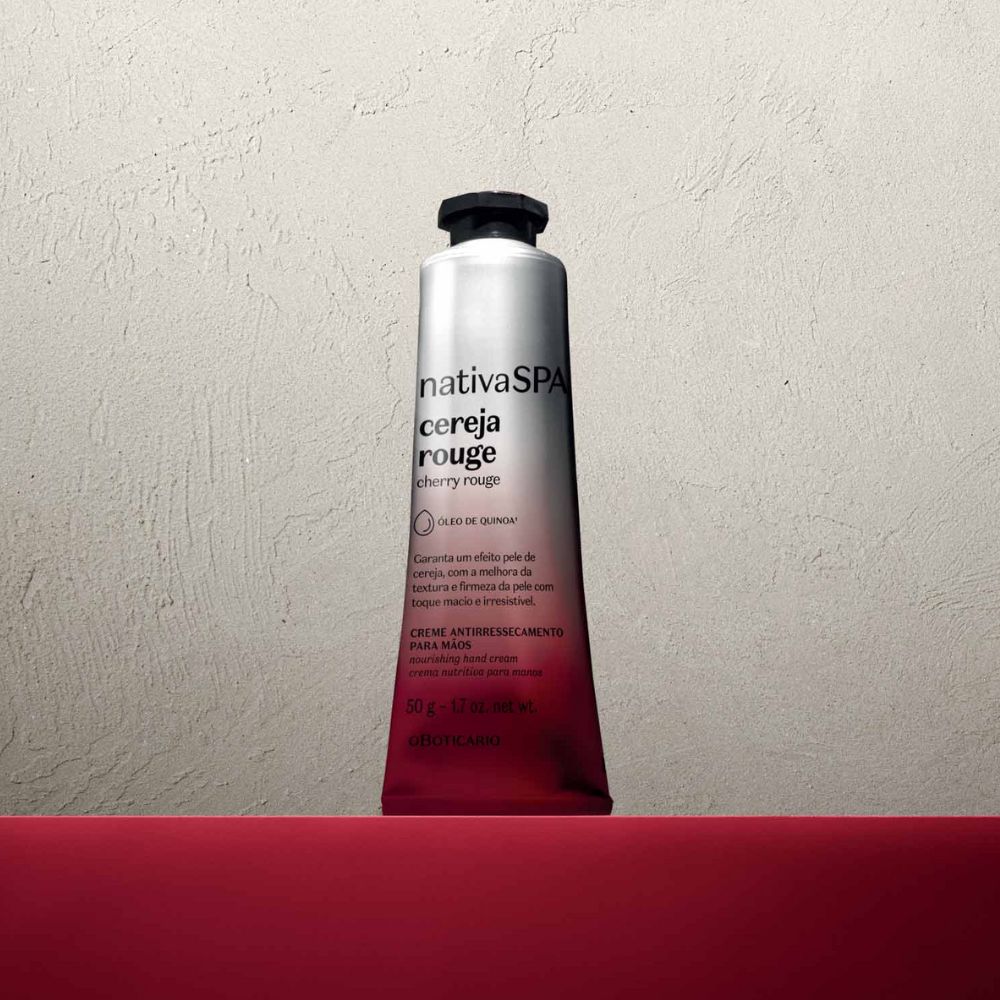 Nativa Spa Creme Antirressecamento Para As Mãos Cereja Rouge - Crema mani anti - secchezza 50gr - o Boticário | Paradea