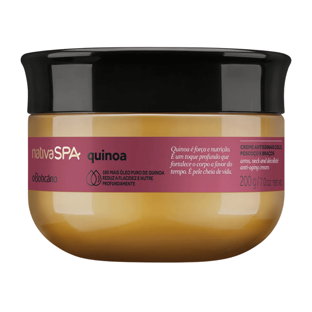 Nativa Spa Creme Antissinais Quinoa – Crema collo décolleté e braccia 200gr - o Boticário | Paradea