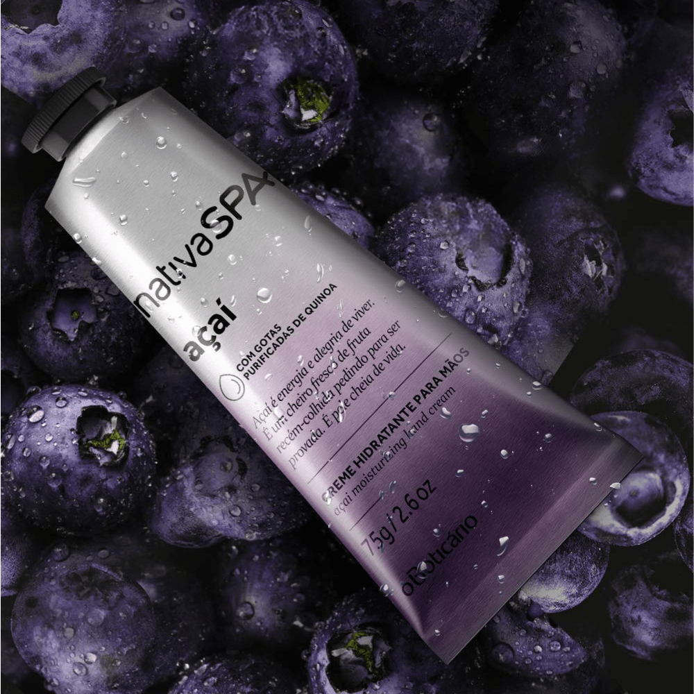 Nativa Spa Creme de Mãos Açaí - Crema idratante mani Açaí 75gr - o Boticário | Paradea