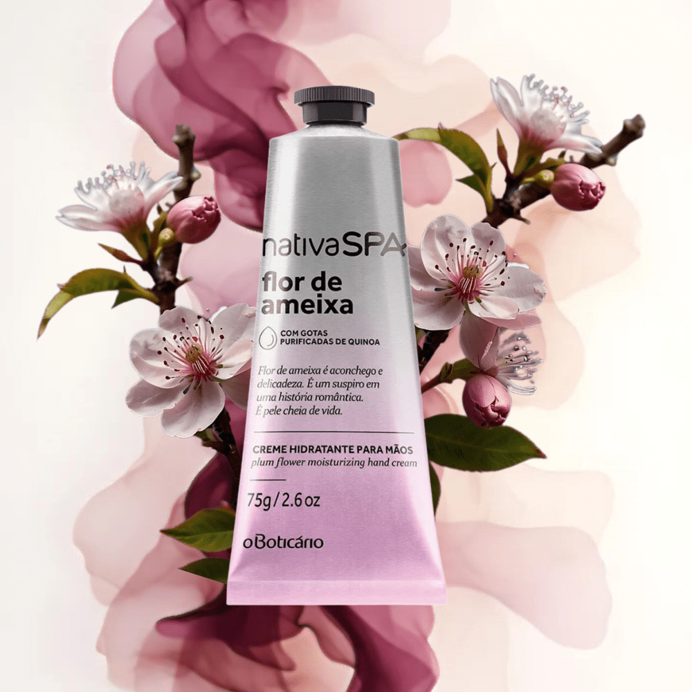 Nativa Spa Creme de Mãos Flor de Ameixa - Crema idratante mani Fior di Prugna 75gr - o Boticário | Paradea