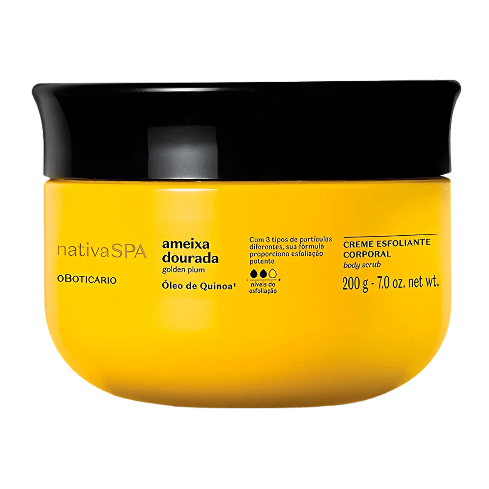 Nativa Spa Creme Esfoliante Corporal Ameixa Dourada - Scrub esfoliante Prugna Dorata 200gr - o Boticário | Paradea