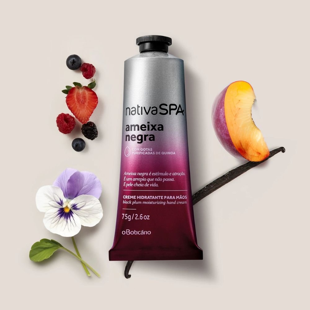 Nativa Spa Creme para mãos Ameixa Negra - Crema mani Prugna nera 75gr - o Boticário | Paradea