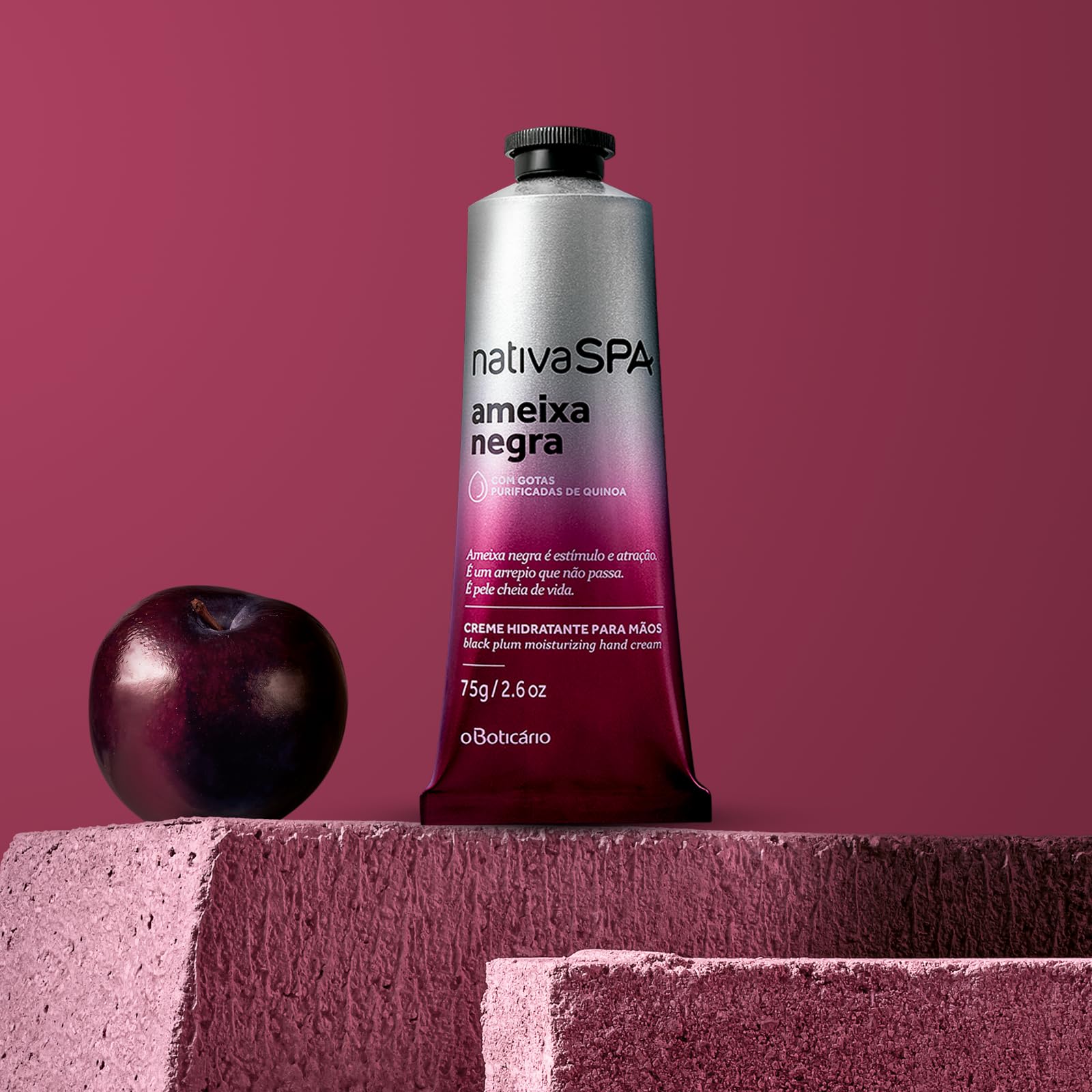 NATIVA SPA Creme para mãos Ameixa Negra - Crema mani Prugna nera 75gr - o Boticário | Paradea