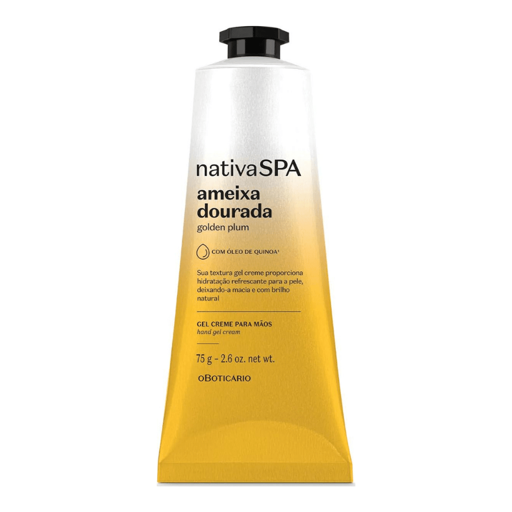 NATIVA SPA Gel Creme Para as Mãos Ameixa Dourada - Crema mani Prugna Dorata 75gr - o Boticário | Paradea