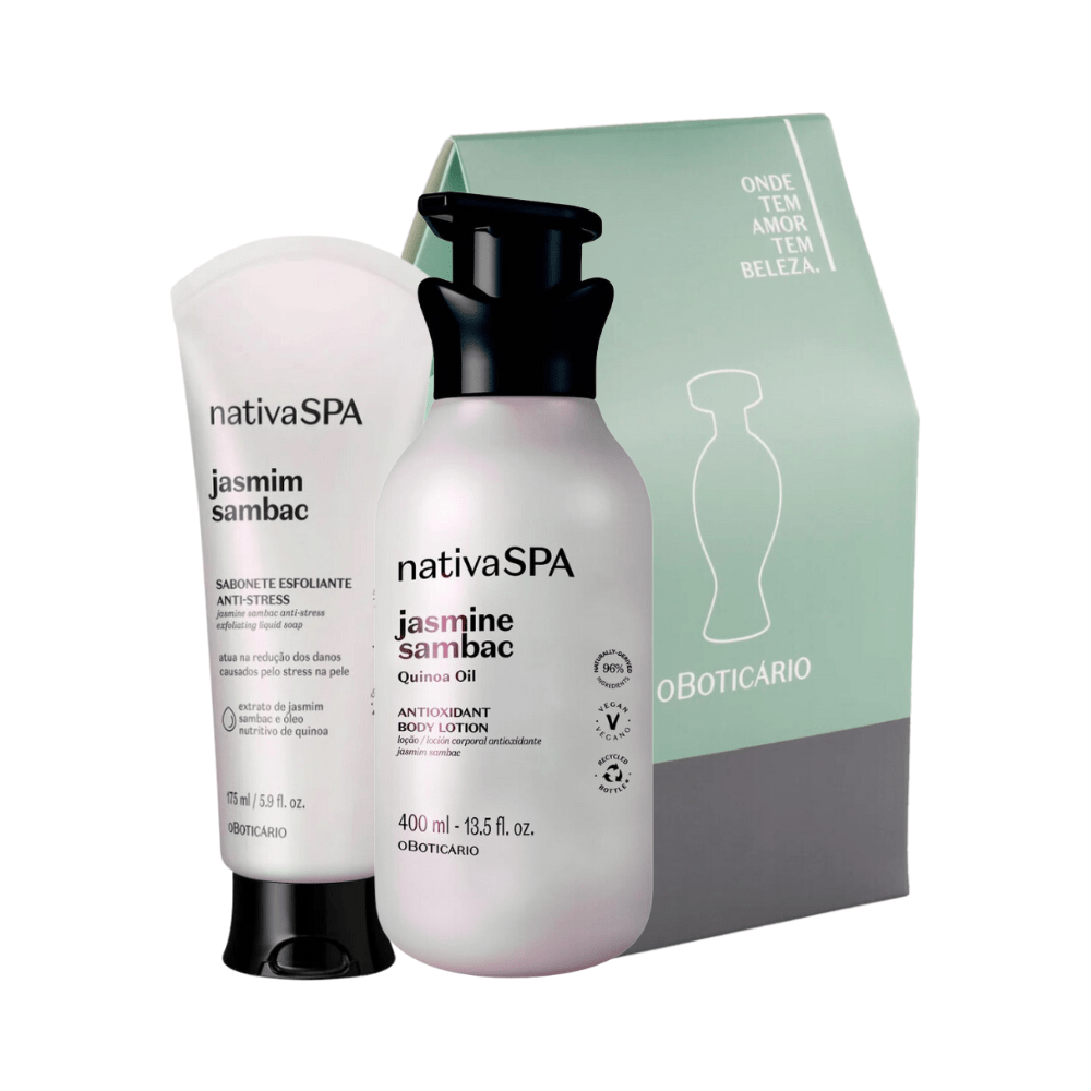 Nativa Spa Jasmine Sambac Set regalo – Lozione corpo + Bagnoschiuma - o Boticário | Paradea