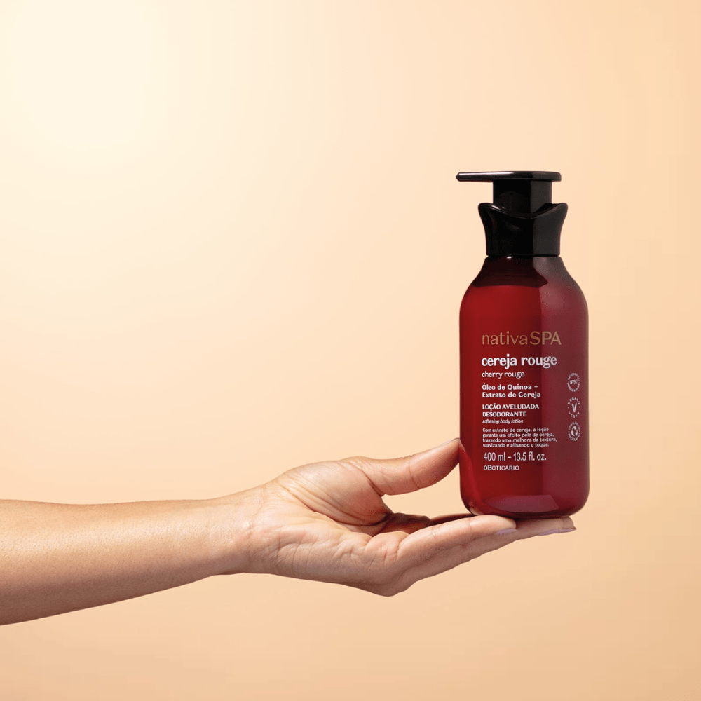 Nativa Spa Loção Aveludada Corporal Cereja Rouge - Crema corpo vellutata Ciliegia 400ml - o Boticário | Paradea