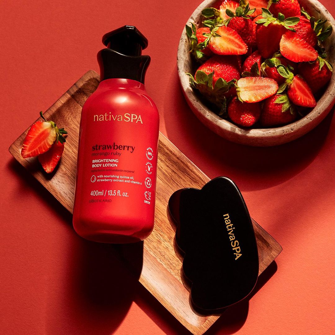 NATIVA SPA Loção Corporal Hidratante Morango Ruby - Lozione idratante corpo Fragola 400ml - o Boticário | Paradea