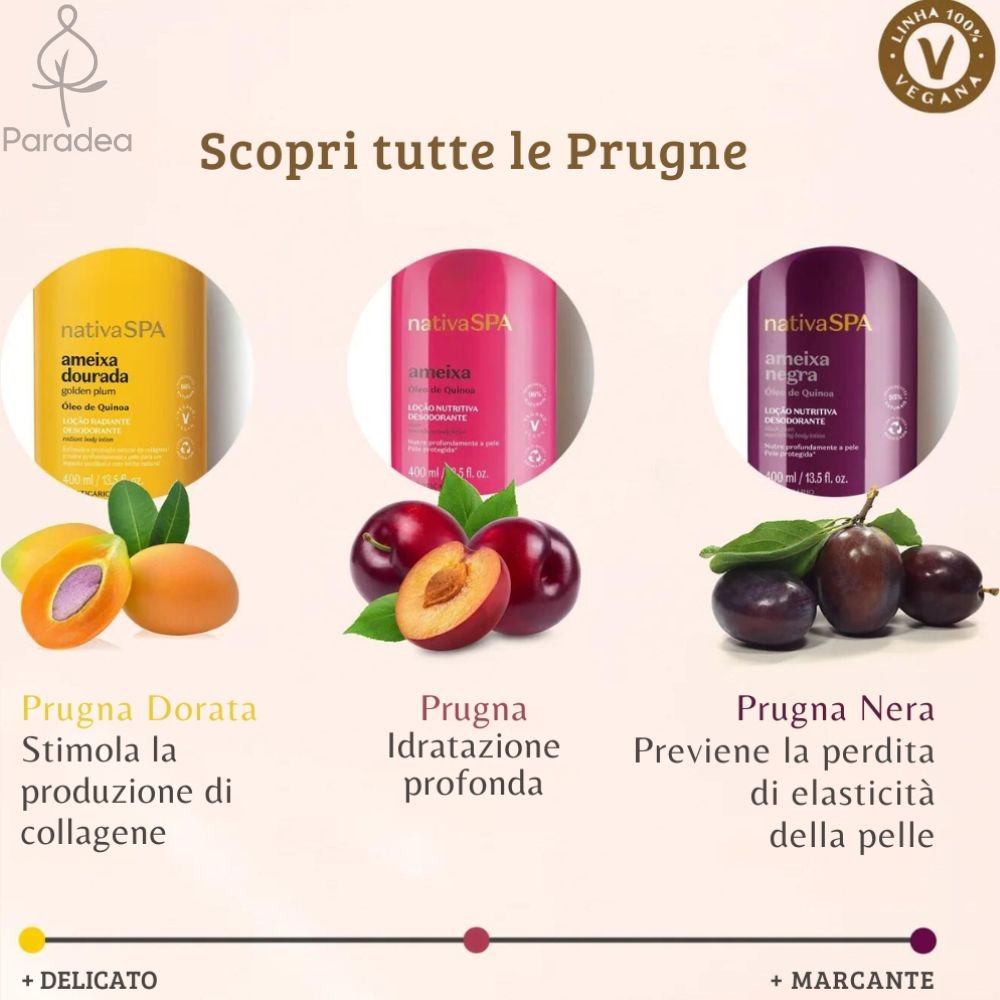 Nativa Spa Loção Hidratante corporal Ameixa - Lozione idratante corpo Prugna 400ml - o Boticário | Paradea