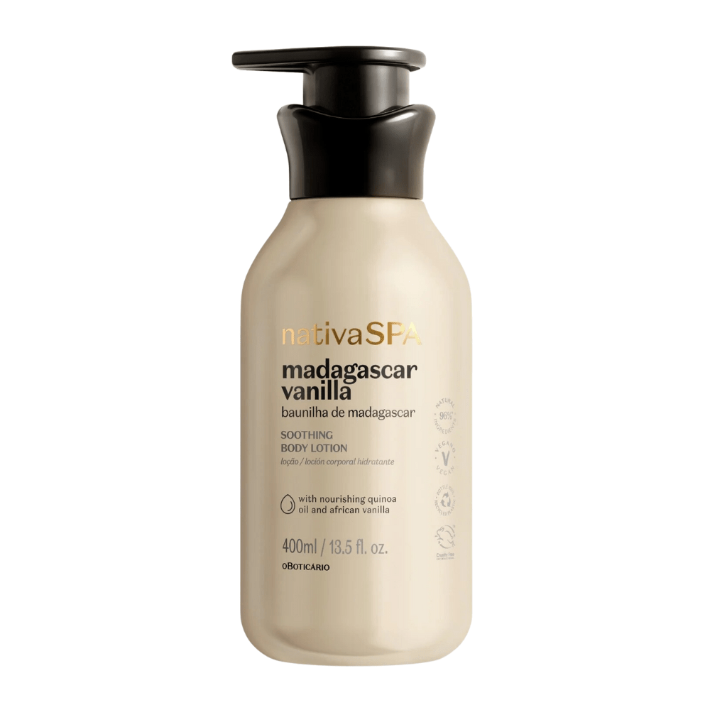 NATIVA SPA Loção Hidratante Corporal Baunilha de Madagáscar - Lozione idratante corpo Vaniglia del Madagascar 400ml - o Boticário | Paradea