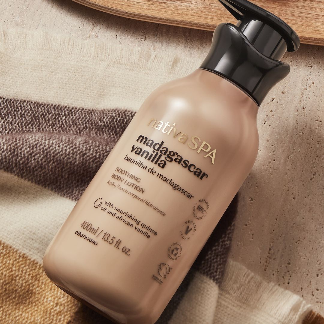 NATIVA SPA Loção Hidratante Corporal Baunilha de Madagáscar - Lozione idratante corpo Vaniglia del Madagascar 400ml - o Boticário | Paradea