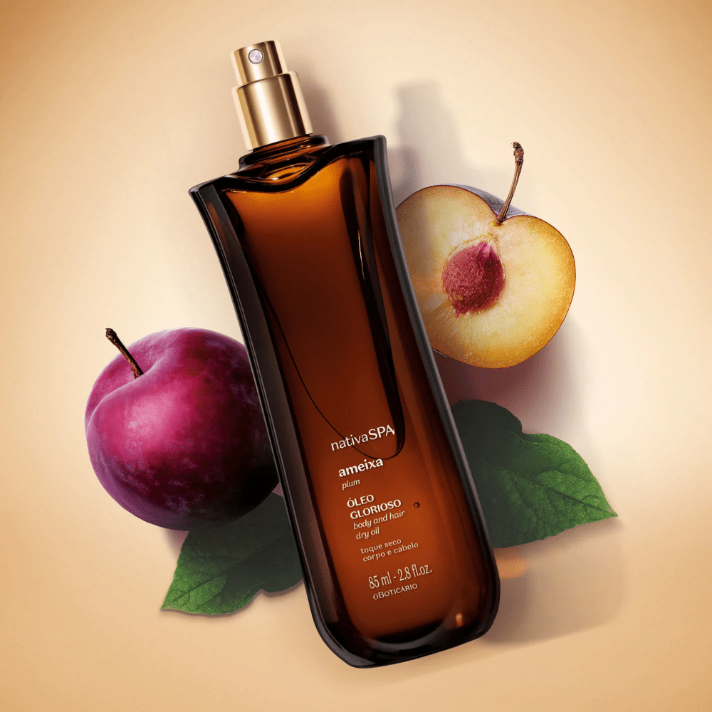 Nativa Spa Óleo Glorioso para Corpo e Cabelo Ameixa - Olio Glorioso corpo e capelli Prugna 85ml - o Boticário | Paradea