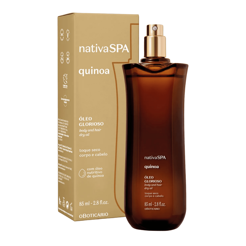 Nativa Spa Óleo Glorioso para Corpo e Cabelo Quinoa - Olio Glorioso corpo e capelli Quinoa 85ml - o Boticário | Paradea
