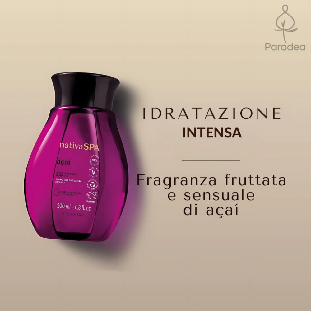 Nativa Spa Óleo Hidratante Açaí - Olio idratante corpo Açaí 200ml - o Boticário | Paradea