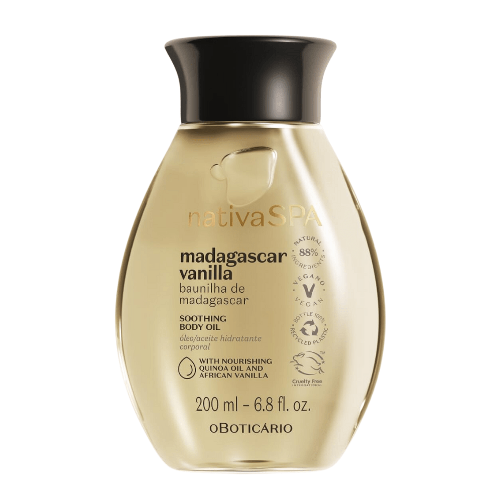 Nativa Spa Óleo Hidratante Baunilha de Madagascar - Olio corpo idratante Vaniglia del Madagascar 200ml - o Boticário | Paradea