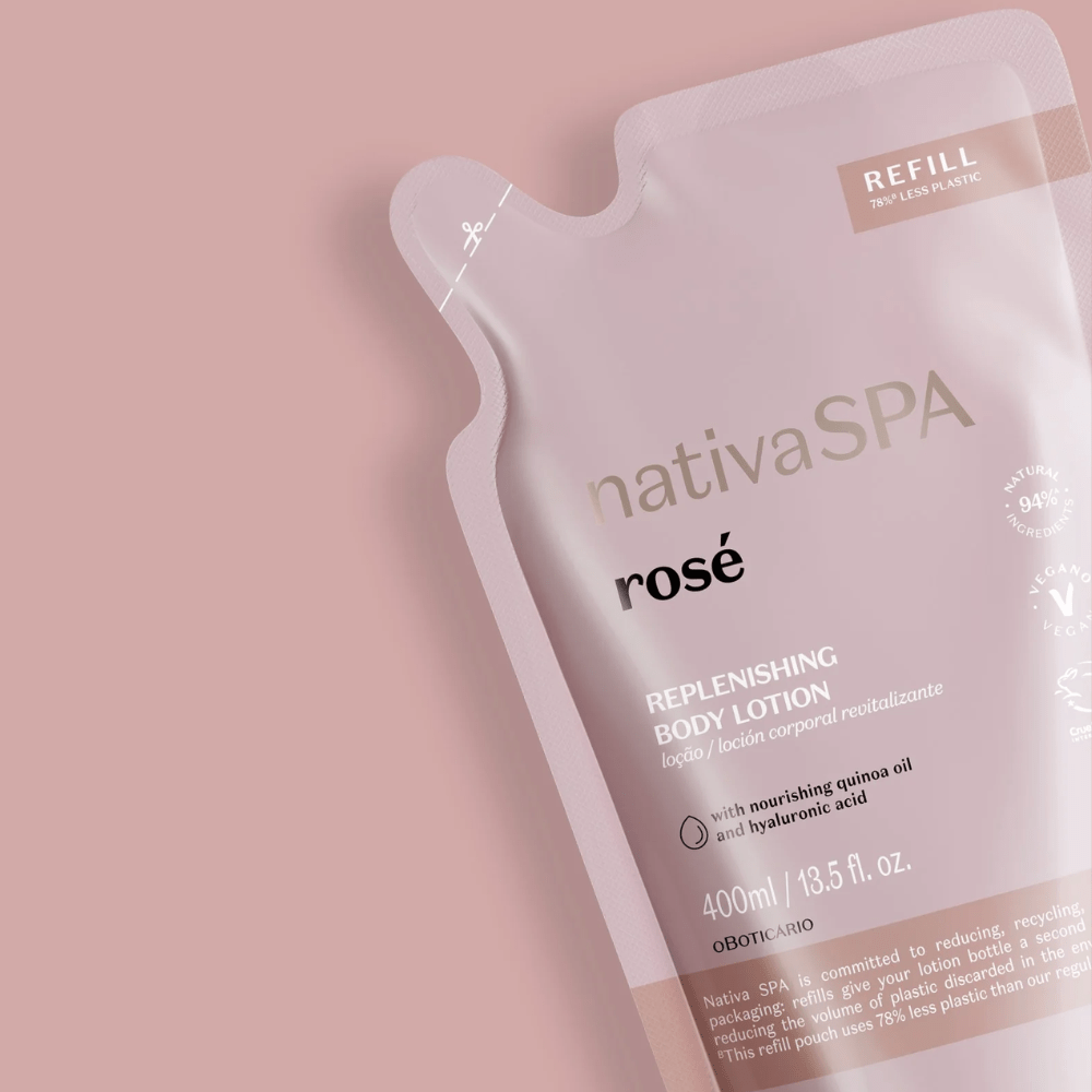 Nativa Spa Refil Loção Revitalizante Coporal Rosé - Ricarica lozione corpo Rosé 400ml - o Boticário | Paradea