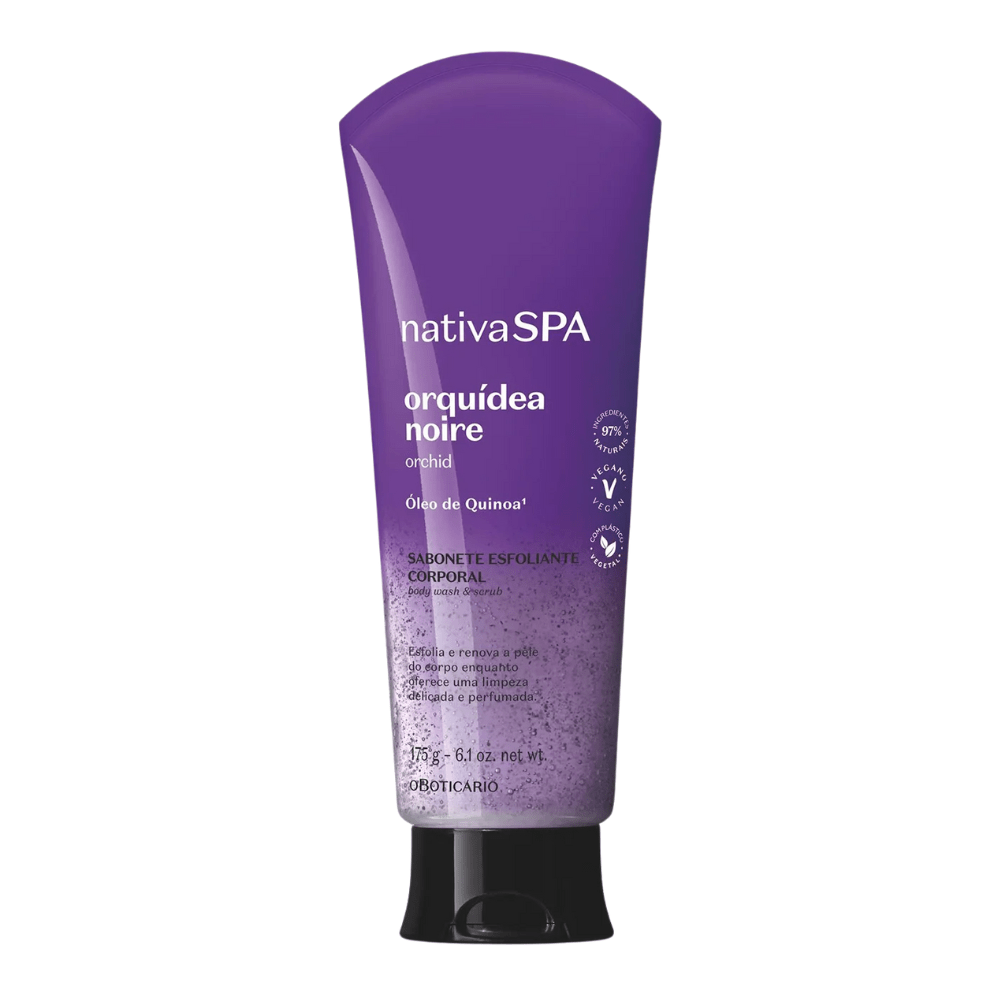 Nativa Spa Sabonete esfoliante Orquídea Noire – Bagnoschiuma 175ml - o Boticário | Paradea