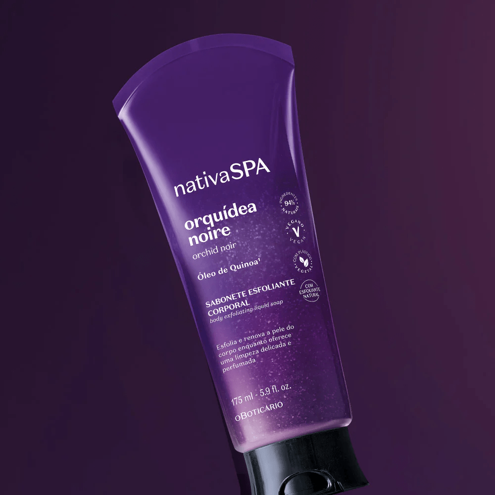 Nativa Spa Sabonete esfoliante Orquídea Noire – Bagnoschiuma 175ml - o Boticário | Paradea