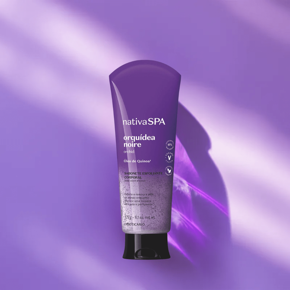 Nativa Spa Sabonete esfoliante Orquídea Noire – Bagnoschiuma 175ml - o Boticário | Paradea