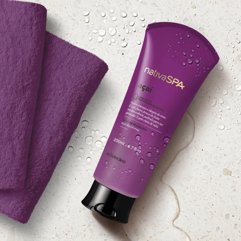 Nativa Spa Sabonete Líquido Açaí – Bagnoschiuma energizzante 200ml - o Boticário | Paradea