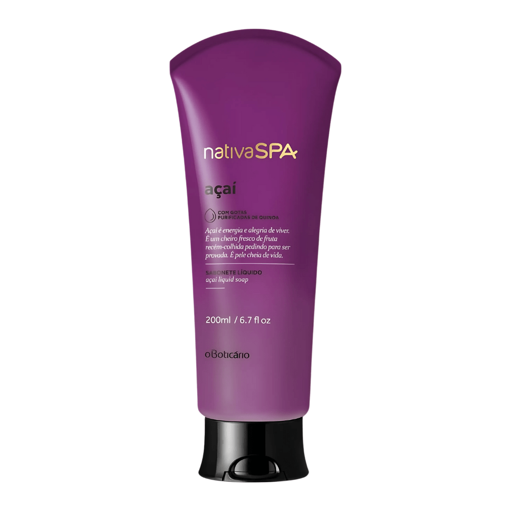 Nativa Spa Sabonete Líquido Açaí – Bagnoschiuma energizzante 200ml - o Boticário | Paradea