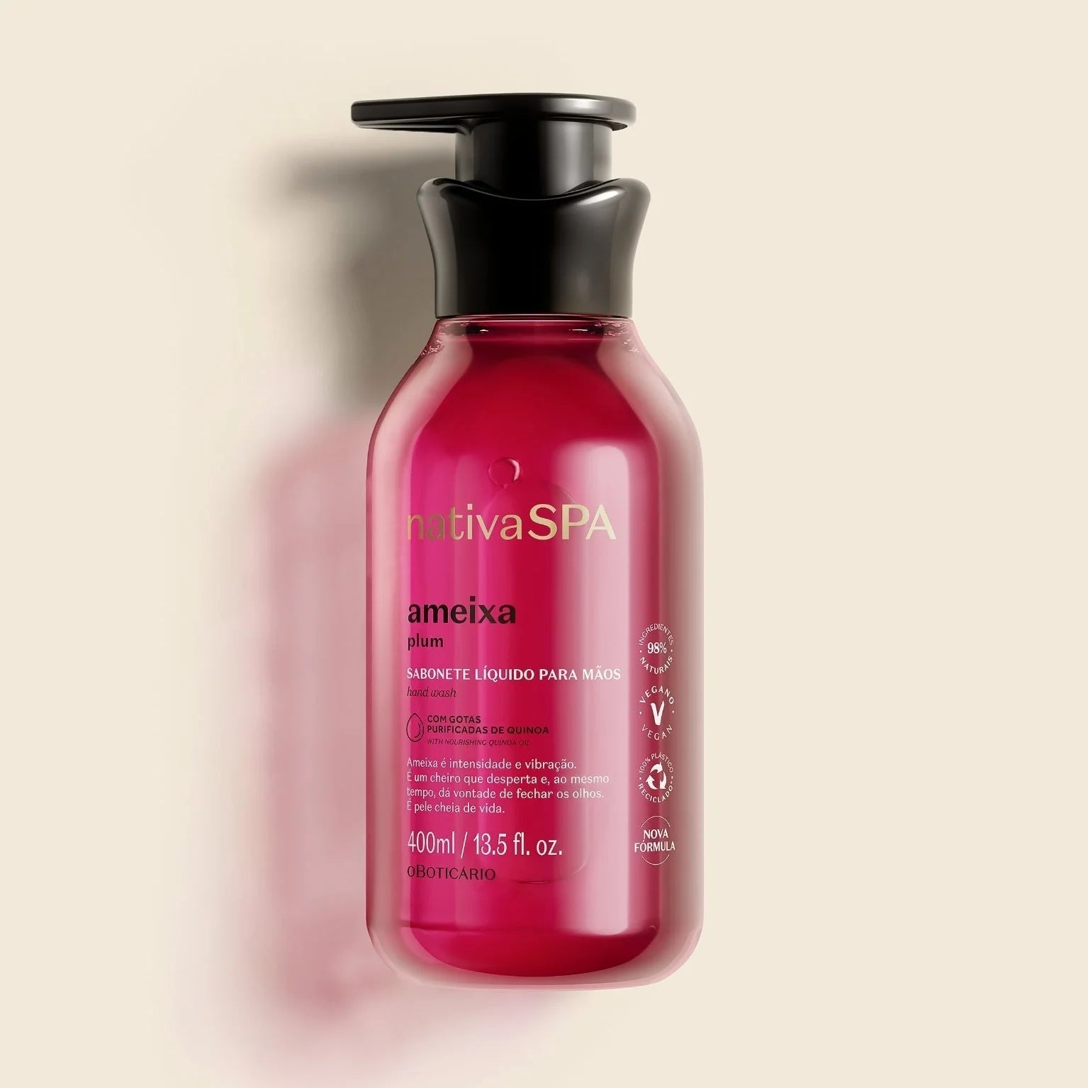 NATIVA SPA Sabonete Liquido para mãos Ameixa - Sapone mani Prugna 400ml - o Boticário | Paradea