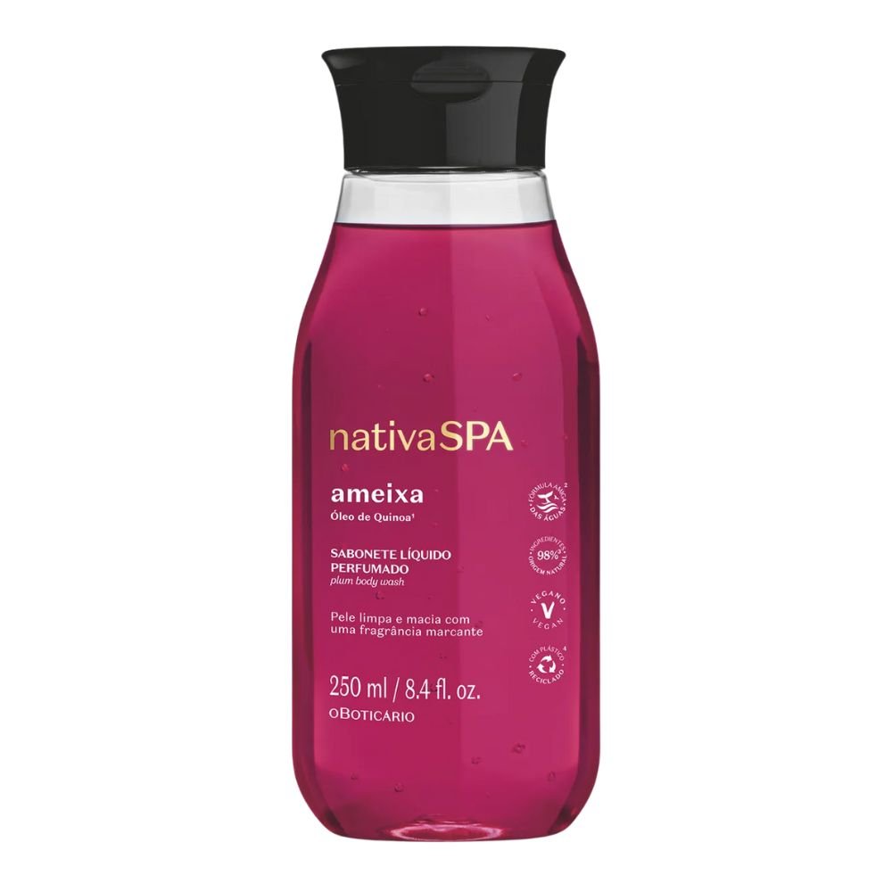 Nativa Spa Sabonete Líquido Perfumado Ameixa - Bagnoschiuma Prugna 250ml - o Boticário | Paradea