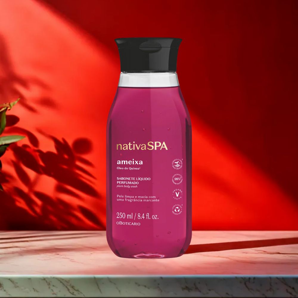 Nativa Spa Sabonete Líquido Perfumado Ameixa - Bagnoschiuma Prugna 250ml - o Boticário | Paradea