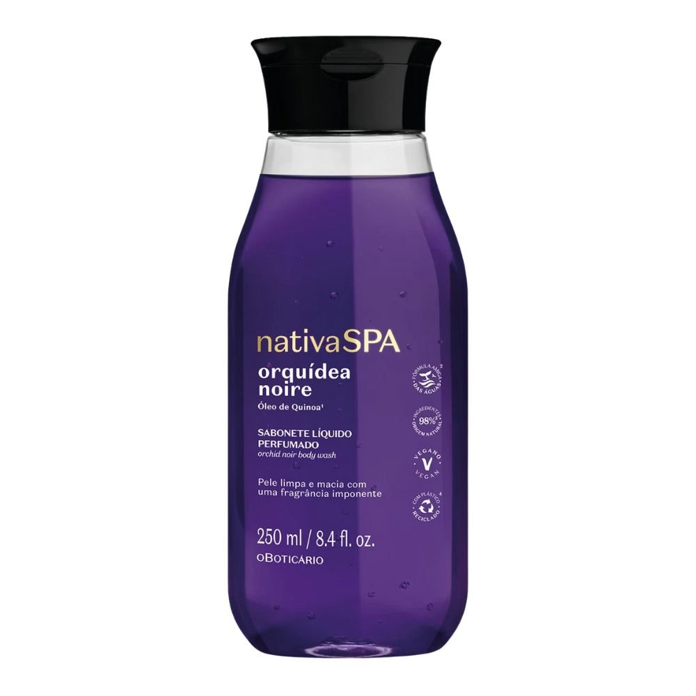 Nativa Spa Sabonete Líquido Perfumado Orquídea Noire - Bagnoschiuma Orchidea nera 250ml - o Boticário | Paradea