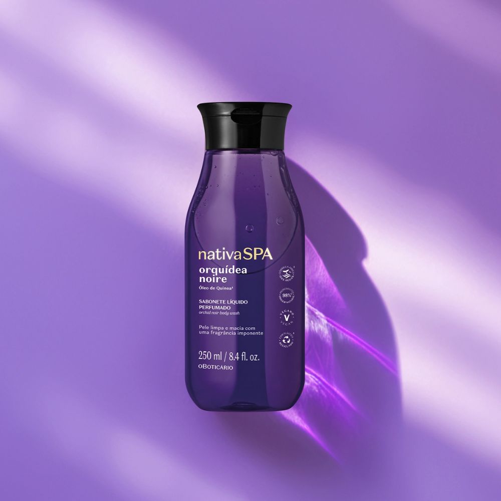 Nativa Spa Sabonete Líquido Perfumado Orquídea Noire - Bagnoschiuma Orchidea nera 250ml - o Boticário | Paradea
