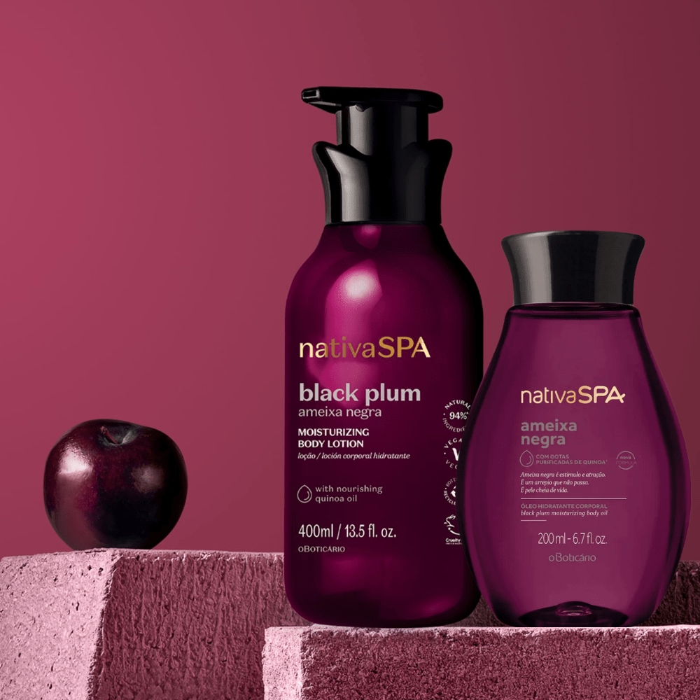 Nativa Spa Set Regalo Ameixa Negra – Lozione + Olio idratante corpo - o Boticário | Paradea