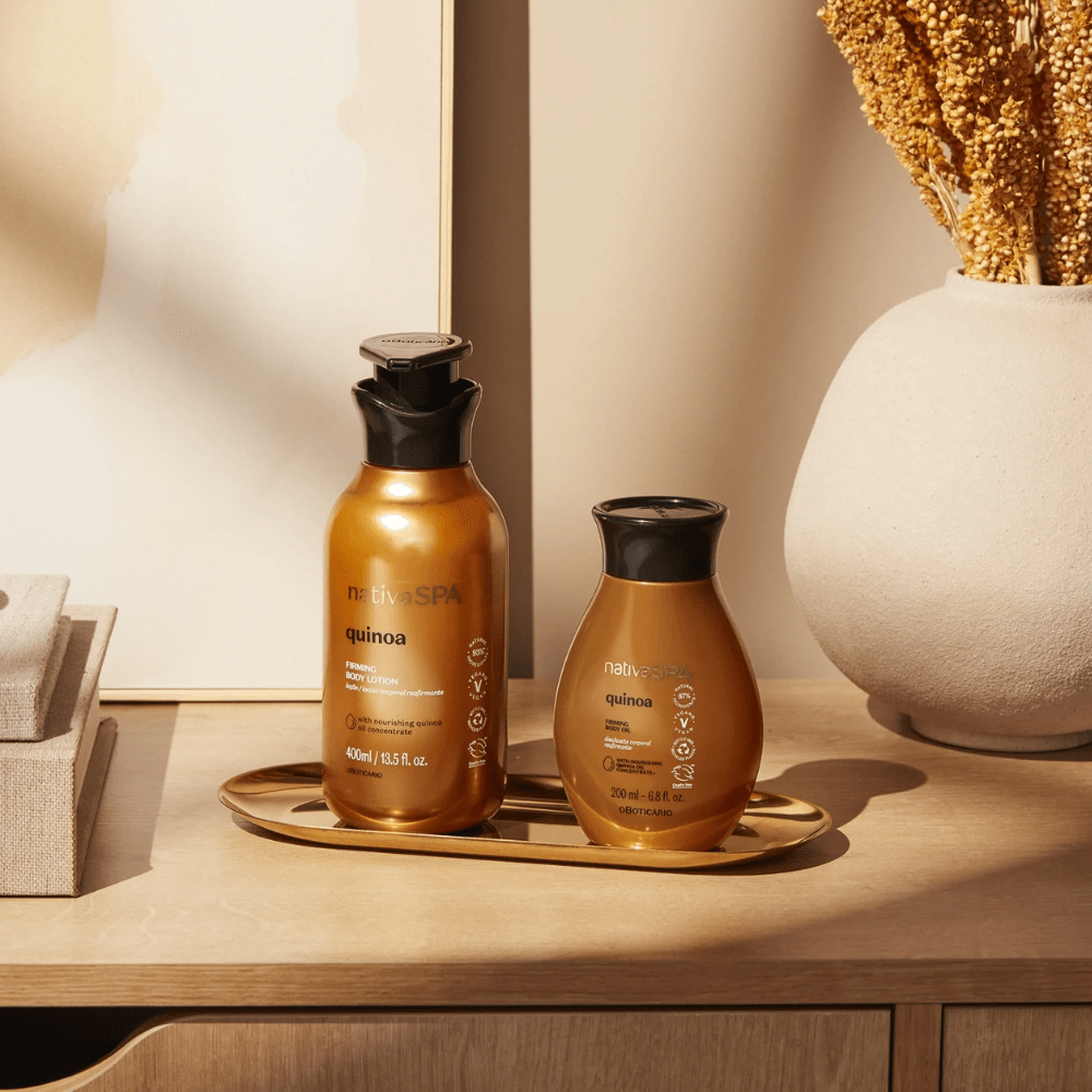 Nativa Spa Set regalo Quinoa - Lozione rassodante corpo & Olio idratante corpo - o Boticário | Paradea