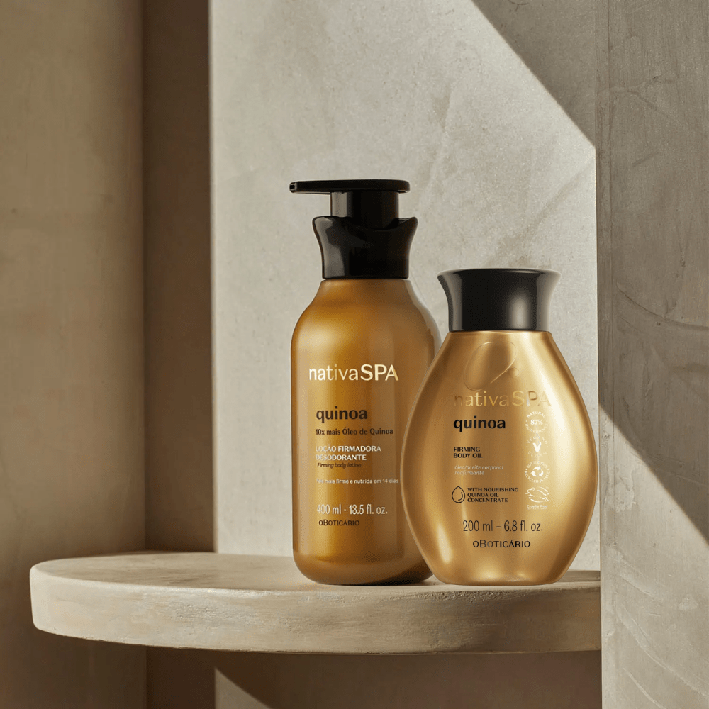 Nativa Spa Set regalo Quinoa - Lozione rassodante corpo & Olio idratante corpo - o Boticário | Paradea
