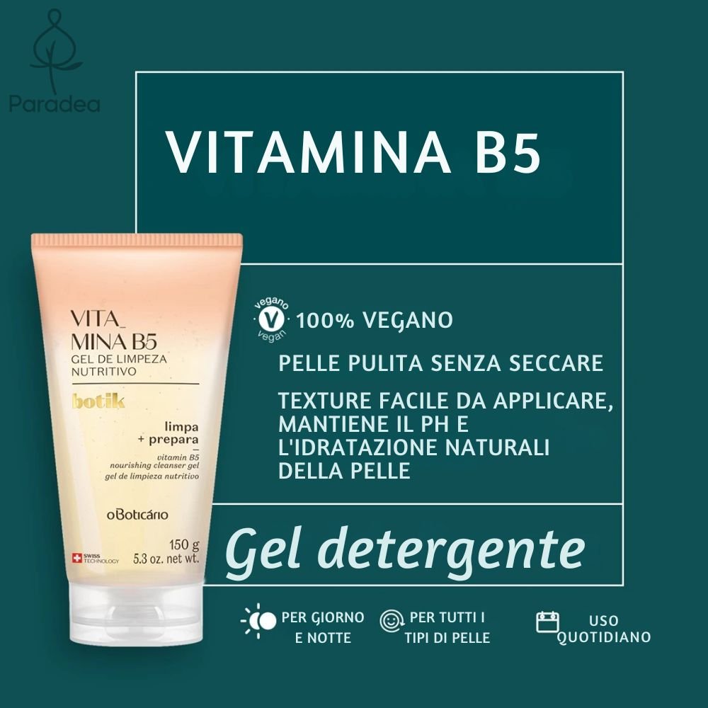 O Boticário Botik Gel de Limpeza Facial Nutritivo - Gel detergente viso Vitamina B5 150gr - o Boticário | Paradea