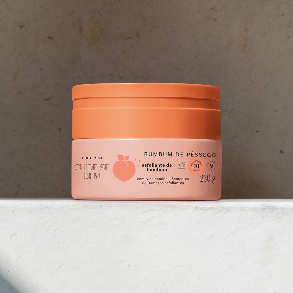 O Boticário Cuide - se Bem Bumbum de Pêssego – Esfoliante Lato B 230gr - o Boticário | Paradea