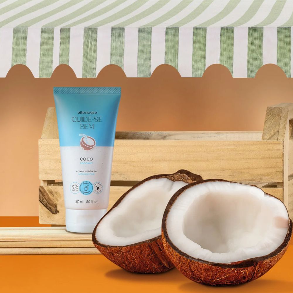 O Boticário Cuide - Se Bem Creme Esfoliante Corporal Feira Coco - Esfoliante corpo Cocco Edizione Limitata 150ml - o Boticário | Paradea