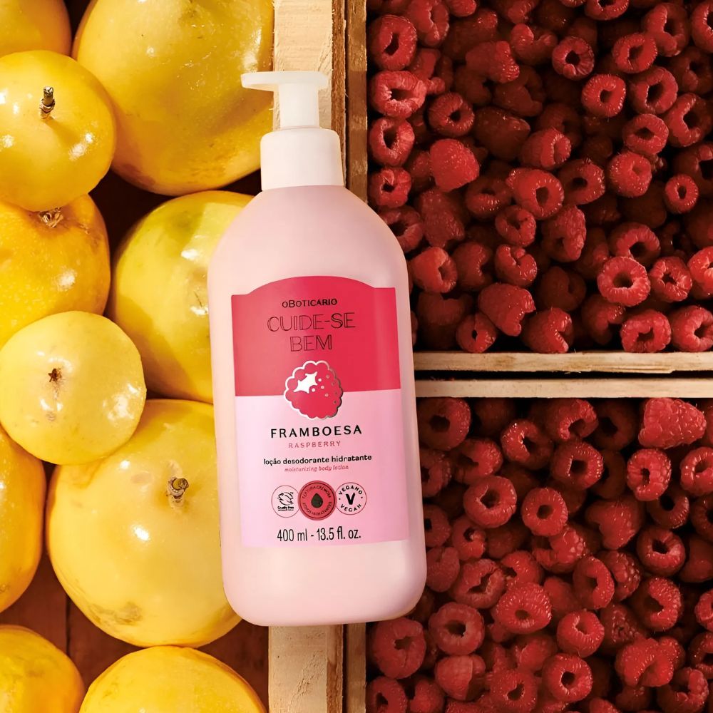 O Boticário Cuide - Se Bem Loção Hidratante Feira Framboesa - Crema idratante corpo Lampone Edizione Limitata 400ml - o Boticário | Paradea