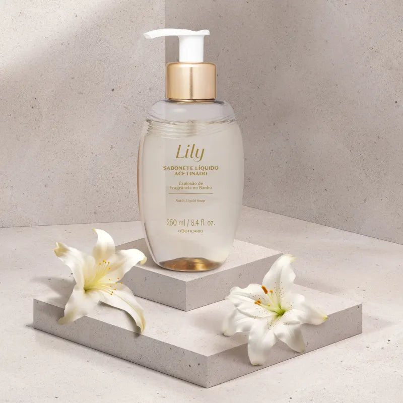 O BOTICÁRIO LILY Sabonete Liquido Acetinado - Bagnoschiuma 250ml - o Boticário | Paradea