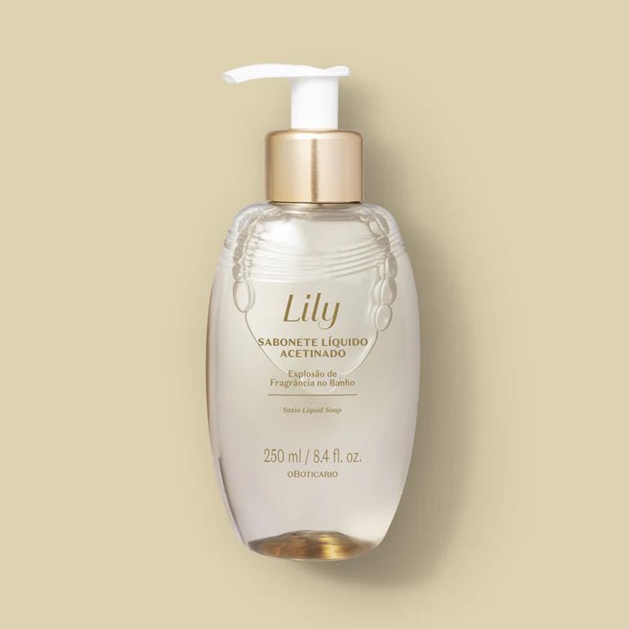 O BOTICÁRIO LILY Sabonete Liquido Acetinado - Bagnoschiuma 250ml - o Boticário | Paradea