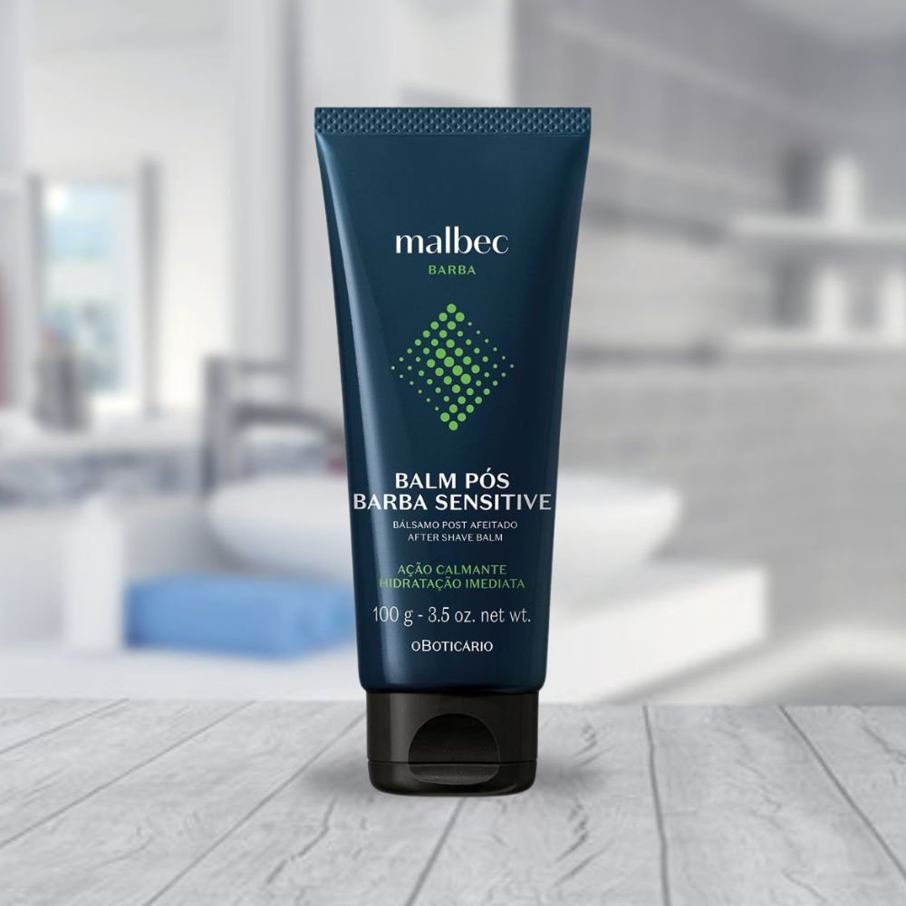 O Boticário Malbec Balm Pós - Barba Sensitive - Balsamo dopobarba pelli sensibili 100gr - o Boticário | Paradea