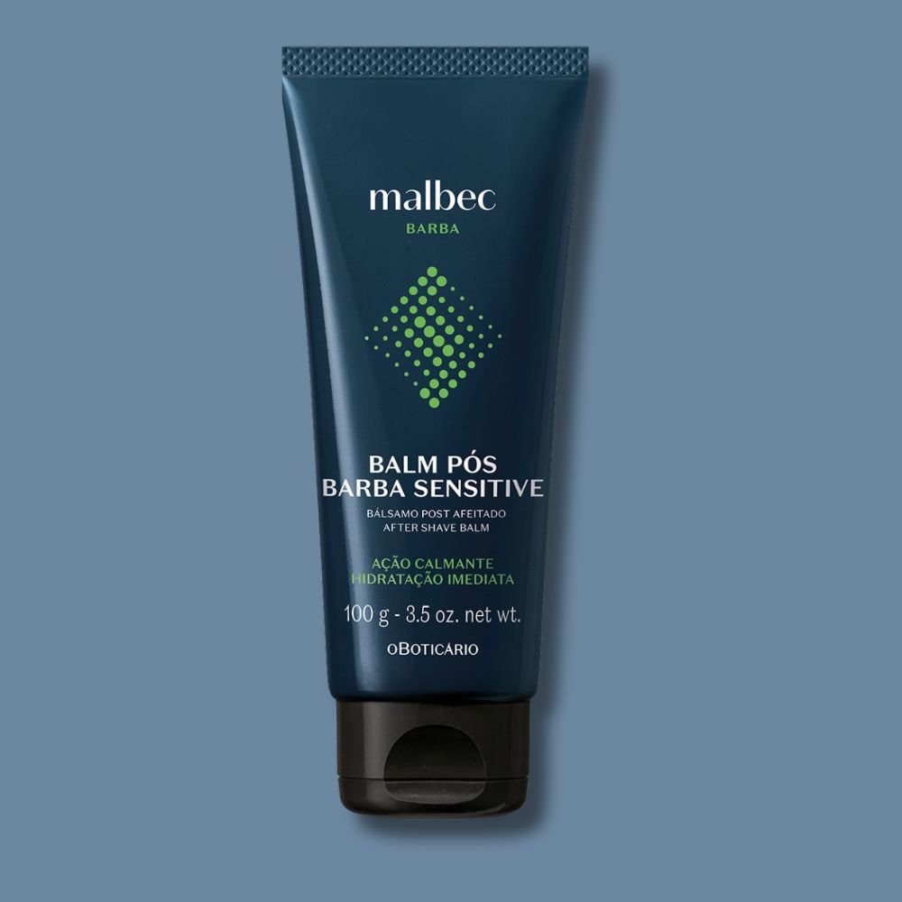 O Boticário Malbec Balm Pós - Barba Sensitive - Balsamo dopobarba pelli sensibili 100gr - o Boticário | Paradea