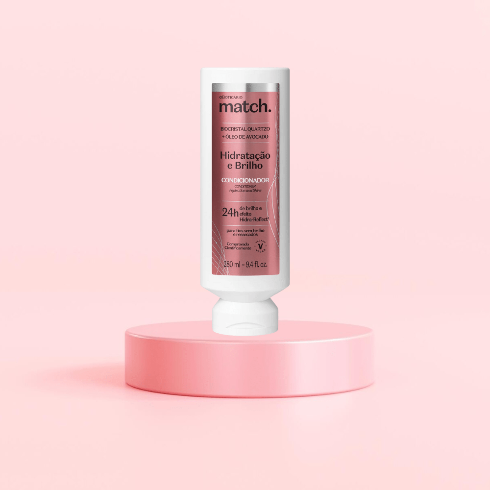 O Boticário Match. Condicionador Hidratação e Brilho - Balsamo idratazione e brillantezza 280ml - o Boticário | Paradea
