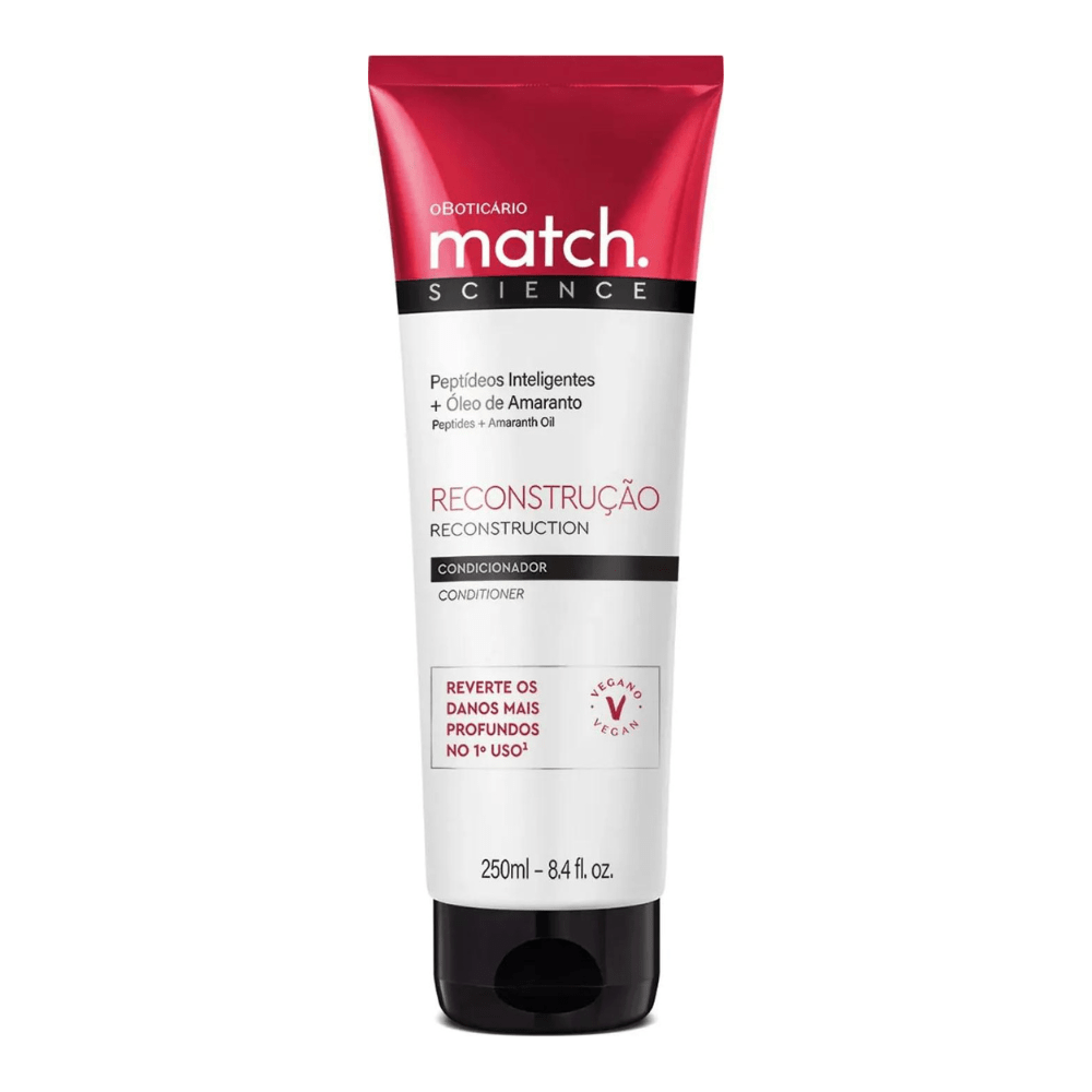 O BOTICÁRIO MATCH. Condicionador Science Reconstrução - Balsamo Ricostruzione 250ml - o Boticário | Paradea
