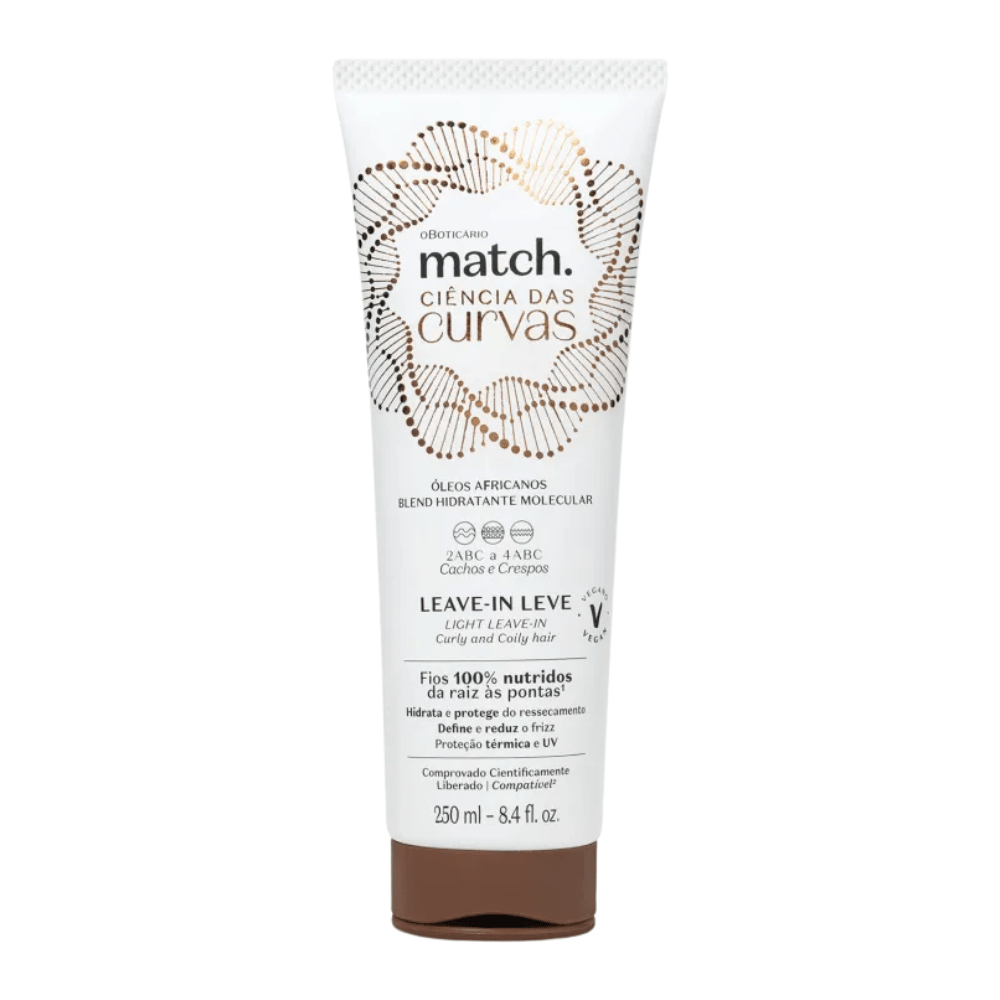 O Boticário Match. Leave - In Ciência das Curvas – Crema ricci senza risciacquo 250ml - o Boticário | Paradea