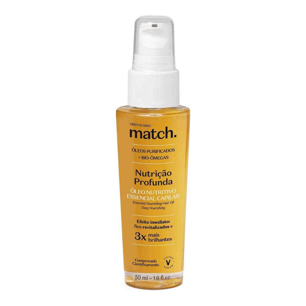 O BOTICÁRIO MATCH. Óleo Capilar Nutrição Profunda - Olio capelli Nutrizione Profonda 50ml - o Boticário | Paradea