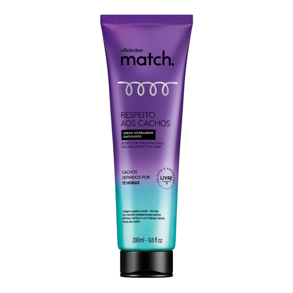 O BOTICÁRIO MATCH. Respeito aos Cachos Creme Modelador Cacheados - Crema modellante capelli ricci 290ml - o Boticário | Paradea