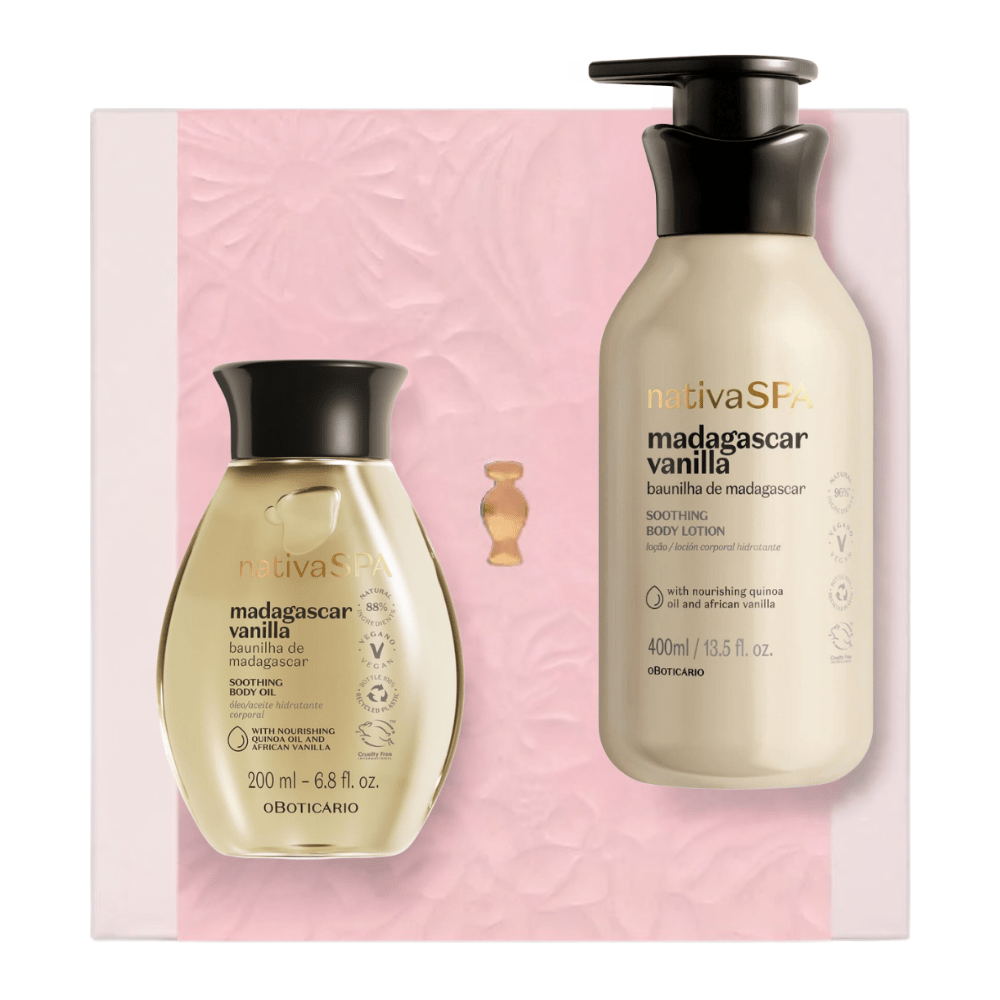 O Boticário Nativa Spa Cofanetto Baunilha de Madagascar – Lozione & Olio Corpo - o Boticário | Paradea