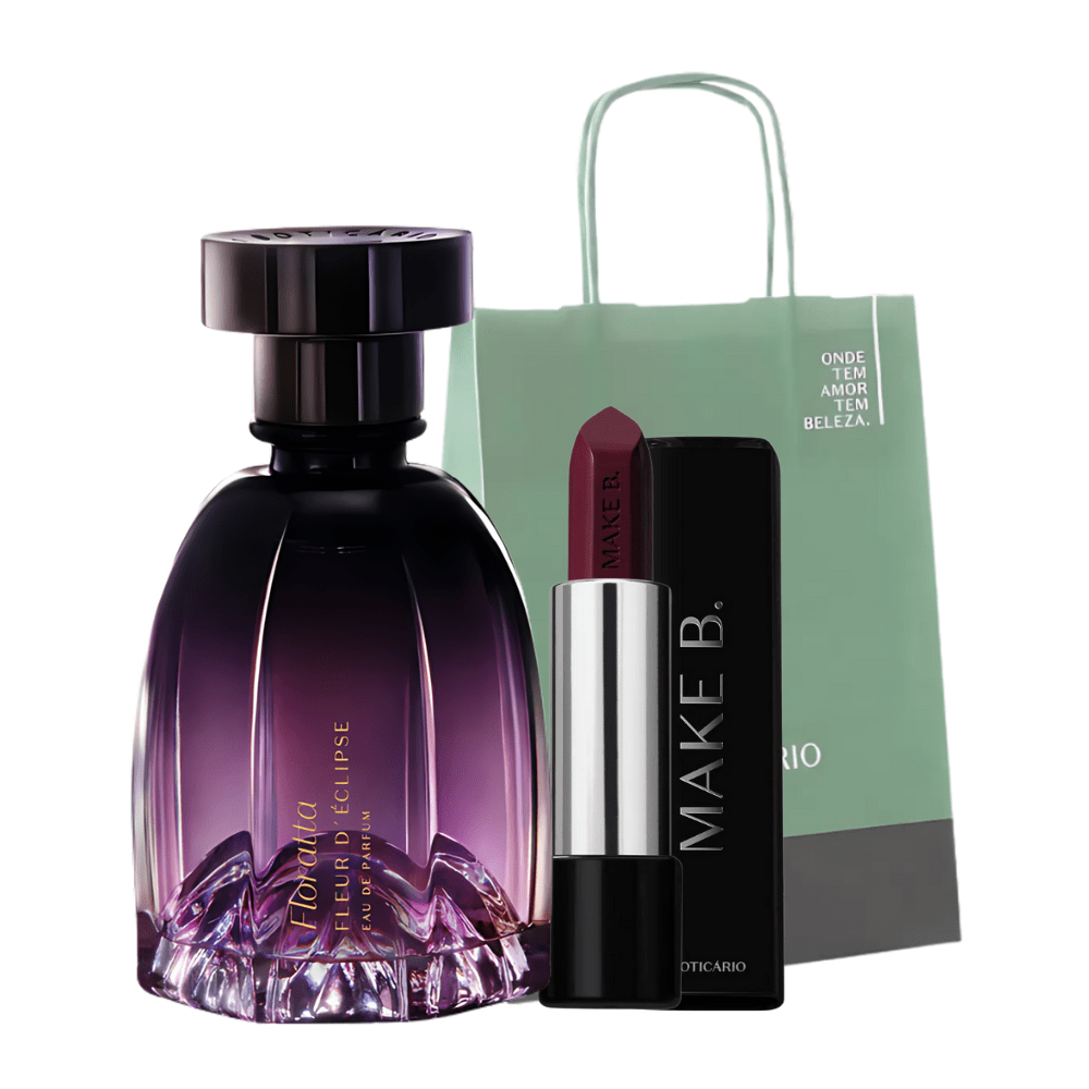 O Boticário Set Regalo - Floratta Fleur d'Éclipse & Make B. Rossetto cremoso Fashion Berry - o Boticário | Paradea