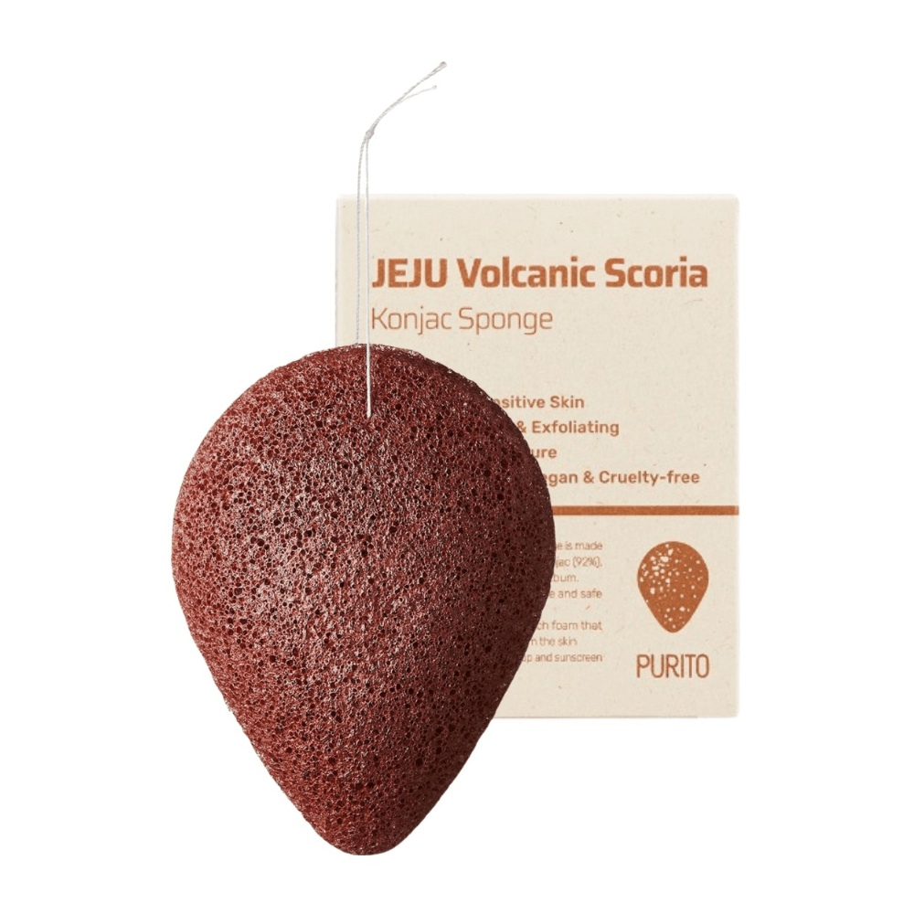 PURITO Jeju Volcanic Scoria Konjac Sponge - Spugna dersione viso - PURITO | Paradea