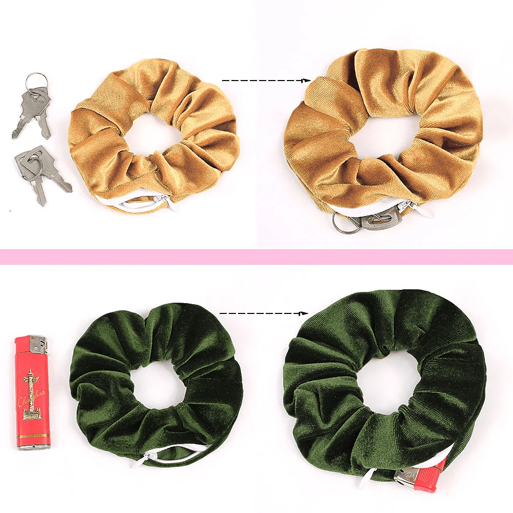Scrunchies con zipper - Elastici per capelli con cerniera - Paradea | Paradea