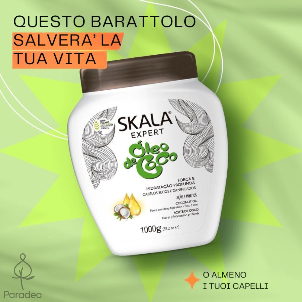 Skala Óleo de Coco Creme de Tratamento – Crema Capelli al Cocco 1kg - Skala | Paradea